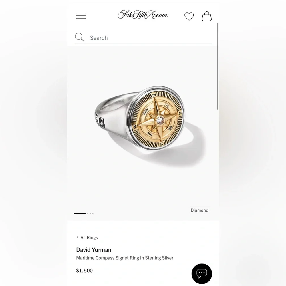 David Yurman Maritim Compass Signet Ring
